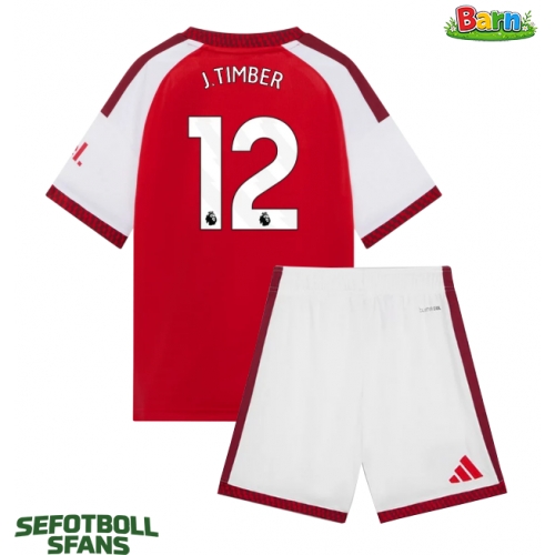 Arsenal Jurrien Timber #12 Hemmaställ Barn 2026-27 Kortärmad (+ Korta byxor)